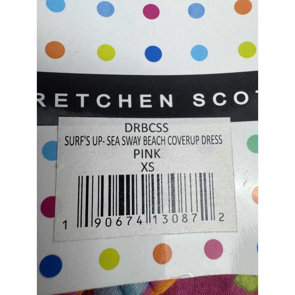 Gretchen Scott Colorful Surfs Up Sea Sway Beach Coverup Dress XS NEW Resortwear - Picture 11 of 11